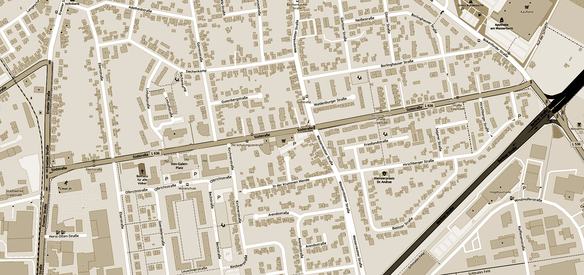 Wegbeschreibung Taverna Südstraße 28 in Lippstadt